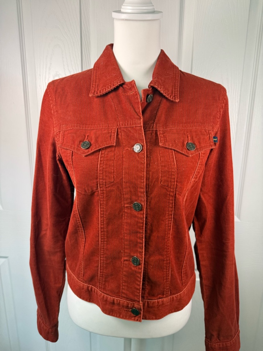 Boho Abercrombie & Fitch vintage Women's Rust Truckers corduroy Jacket Y2K✨